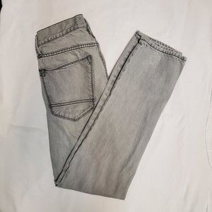 Arizona Jeans Men's 5 Pocket Style Grey Washed Denim Straight Leg
